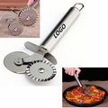 Double Slider Wheel Stainless Steel Pizza Cutter